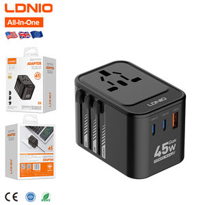 <span class=keywords><strong>Ldnio</strong></span> Z8ชนิด C PD QC USB อะแดปเตอร์ชาร์จแบบออลอินวันสำหรับการเดินทางกับ EU US UK ปลั๊กชาร์จแบบสากล - Product Image 1
