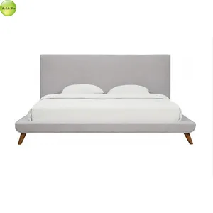 Cama suave de estilo minimalista para hotel, dormitorio, barato, B1015