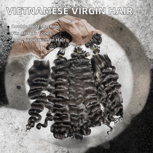 Extensiones de Cabello Virgen Indio con Ondas Naturales RVHHE - Doble Trama a Máquina 100g, Se Pueden Permanecer al Vapor - Product Image 2