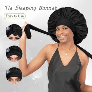 IStapromo Gifts Extra Large Satin Sleep Cap for Women Silky <b>Bonnet</b> for Daily Hair Treatment New Bandana Sports for Summer Pajama - Product Image 4