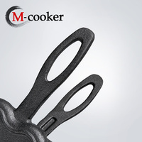 Meilleure vente Poêle à griller en fonte Poêle à gaufres carrée émaillée de cuisine pour steak Griller Outil de cuisson en métal