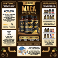 Capsules de Maca Naturelle Plus pour Hommes, Puissant Complément Énergisant, Vitamines pour Adultes (Ne Convient Pas aux Nouveau-nés ni aux Femmes Enceintes)
