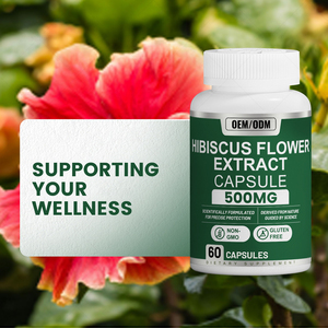 工場OEMプライベートラベル健康補助食品ハイビスカスフラワーエキスカプセル - Product Image 2