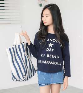 Camisetas de Camuflaje Raglán Lisas al por Mayor para Niñas, con Estampado Serigrafiado - Product Image 1