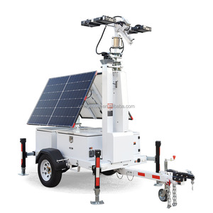 Remolques de torre de iluminación portátiles respetuosos con el medio ambiente Torres de luz LED solares en <span class=keywords><strong>alquiler</strong></span> - Product Image 1