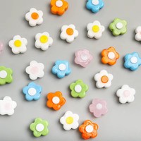 Perles de verre multicolores en forme de petites fleurs, perles d'espacement artisanales pour bracelets et colliers