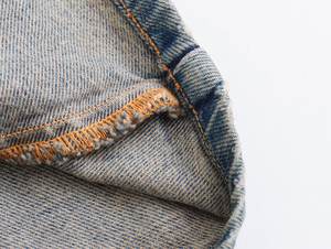 فساتين وتنانير نسائية كاجوال بتصميم فريد للخريف والربيع، تنورة جينز قصيرة بأكمام طويلة وبلوزة دنيم - Product Image 6