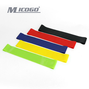 Bandes de résistance de force de couleur personnalisée avec sac pour les étirements quotidiens gymnastique à domicile entraînement assisté <span class=keywords><strong>5</strong></span> pièces mini ensemble de bandes d'exercice - Product Image 2