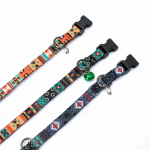 Breakaway ส่วนบุคคลกำหนดเองพร้อมแท็ก ID ปลอกคอแมวลายชนเผ่าปลอกคอสัตว์เลี้ยงรูปทรงเรขาคณิตสำหรับแมวลูกแมว - Product Image 1