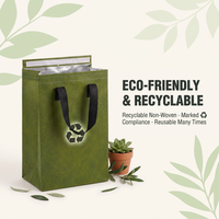 Sac isotherme personnalisé en non-tissé écologique avec logo, doublure en feuille d'aluminium pour la livraison de nourriture en supermarché, sac thermique pour plats à emporter