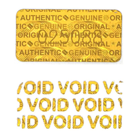 Étiquettes autocollantes holographiques d'authenticité et de garantie inviolables en or, haute sécurité, avec numéro de série unique et séquentiel