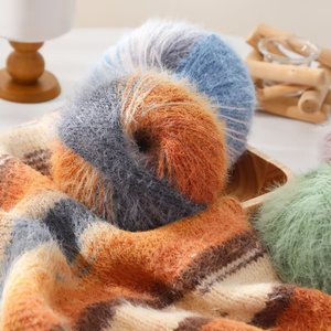 Fil à tricoter Wizard oz Snowball, mélange de <span class=keywords><strong>laine</strong></span>/acrylique, torsion S, 7 fils, teinture segmentée, gradation, uniformité, résistance modérée, tricot à la main, bricolage - Product Image 2