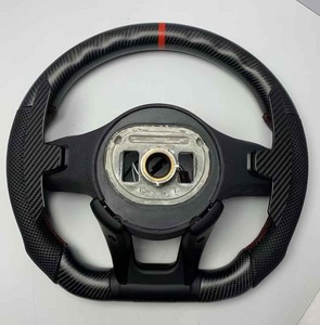 Volant en suède avec bande supérieure noire brillante en fibre de carbone et palettes de changement de vitesse pour Mercedes Benz Classe S C <span class=keywords><strong>C63s</strong></span> C55 GLA45 AMG - Product Image 3
