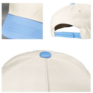 Gorra de béisbol estructurada de 5 paneles bicolor con cierre snapback y frente plegado, ajustable, en blanco para personalizar, tipo trucker, sombrero para el sol, regalos - Product Image 2