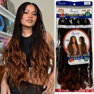Perruque <span class=keywords><strong>africaine</strong></span> style coréen, cheveux synthétiques à boucles françaises pour tresses, 22'' 240g, double trame machine, filament basse température, effet tresses brutes - Product Image 1