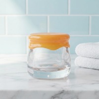 Pot cosmétique transparent en ABS de 6g avec base lourde et bouchon anti-goutte pour échantillons de baume à lèvres et soins de la peau
