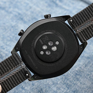Nueva correa de reloj de nailon Tejido estilo hilo de pescado 22mm correas de reloj de liberación rápida de bucle de tela trenzada elástica para <span class=keywords><strong>Huawei</strong></span> GT3/GT4 - Product Image 5