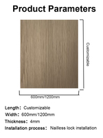 Revestimiento de Pared SPC de Fácil Instalación con Clic, Impermeable, con Textura de Madera UV, Lámina de PVC, Panel de Pared SPC para Decoración de Interiores