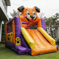 Château Gonflable Extérieur Pirate avec Toboggan Combiné pour Enfants et Adultes