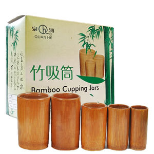 QUAN HE Kit gelas, alat terapi bekam tradisional Cina Medis bambu 3 cangkir - Product Image 2