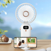Ventilateurs portables et portables Mini ventilateur portable avec affichage numérique Design pliable pour bureau ou étudiant