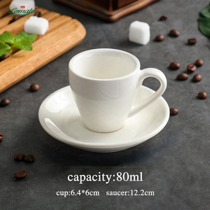 Vente en gros directe usine – Ensemble <span class=keywords><strong>tasse</strong></span> à <span class=keywords><strong>expresso</strong></span> et soucoupe 80 ml style européen, émail coloré, personnalisable avec logo pour le thé - Product Image 6