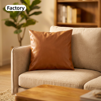 Housse de coussin décorative en similicuir imitation peau de vache pour canapé, coussin moderne pour la maison