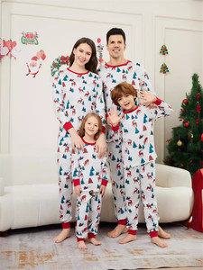Conjunto de pijama de Navidad familiar con estampados de moda <span class=keywords><strong>para</strong></span> padres, niños, perros, familia, ropa a juego, Navidad familiar - Product Image 4