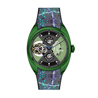 Montres mécaniques à tourbillon volant de style futuriste et science-fiction pour hommes, nouvelle conception, lumineuses et étanches, fabriquées en usine OEM/ODM