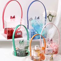 Élégant petit emballage carré transparent pour bougie avec rangement transparent pour bonbons à la main Boîte cadeau vide de luxe en acrylique transparent pour mariage