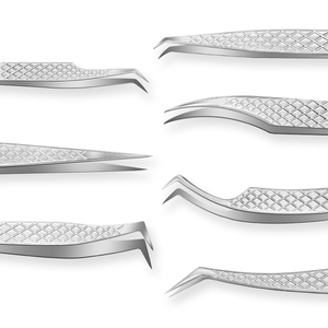 Professionele hoogwaardige roestvrijstalen wenkbrauw- en wimpertang, 75 graden puntig, aanpasbaar logo, voor wimperextensions en wenkbrauwen - Product Image 2