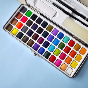 GF – peinture à l'<span class=keywords><strong>aquarelle</strong></span> pour <span class=keywords><strong>débutant</strong></span>, dessin, 48 couleurs unies vives, ensemble de peinture à l'<span class=keywords><strong>aquarelle</strong></span> métallique pour fournitures d'art - Product Image 3