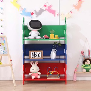 Estantería Infantil con Forma de Rompecabezas de Bloques de Color, 3 Niveles, Rojo, Verde y Azul, Organizador de Juguetes para Niños, Estante de Exhibición - Product Image 4