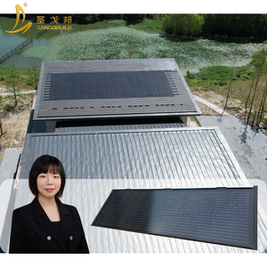 Tuiles photovoltaïques plates, feuilles de toiture solaires légères, panneaux solaires à haute efficacité <span class=keywords><strong>pour</strong></span> bâtiments modernes - Product Image 1