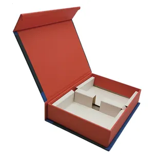 批发两层扑克牌定制豪华硬纸板包装磁性折叠纸礼品盒