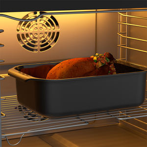 Sartén Cuadrada de Aleación de Aluminio Compatible con Cocina de Inducción con Tapa de Vidrio, Asador de Pavo Antiadherente para Cocinar al Aire Libre - Product Image 3