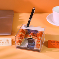 Ornement de bureau en papier sur le thème des monuments de Venise, Calendrier 2027, Cube de notes, Miniature Pont Canal, Architecture, Cadeau, Notes en papier