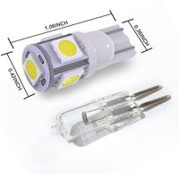 Fünf Farben Verfügbar T10 Keil 5*SMD 5050 Weiße LED-Birne W5W 2825 158 192 168 194 Innenraum-Leselampe