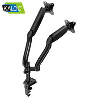 Support d'écran double KLC-DS90-2 pour bureau, support d'écran double pour ordinateur, support mural pour écran LCD, support d'écran PC