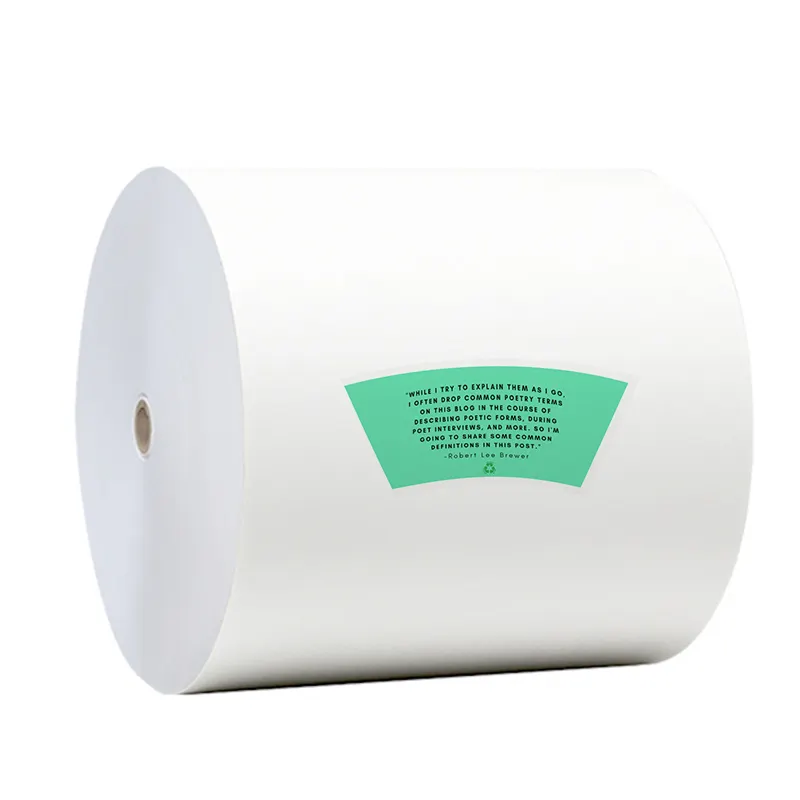 Fabrik verkauf Pappbecher Papier Single/Double Pe Coated Rohmaterial rolle