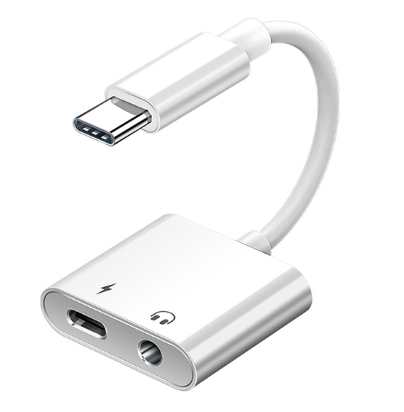 2-in-1 Audio Adapter USB C to 3 5 mm Jack Type-C Charging 3.5mm Aux Cable