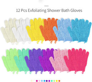 Gants de bain en nylon en gros, gants exfoliants pour la douche, éponges corporelles pour le bain et les articles de toilette - Product Image 5