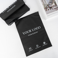 Transparent Personnalisé Givré Vêtements Vêtements Vêtements T-shirt Emballage En Plastique Emballage Ziplock Zip Lock Sac À Fermeture Éclair Avec Logo