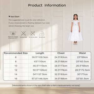 ชุดเดรสเด็กผู้หญิงอายุ 6-16 ปี ล่าสุด สไตล์ชุดดอกไม้ ชุดราตรีงานเลี้ยงทรงเอไลน์ ชุดยาวสำหรับงานแต่งงาน งานประกวด ดีไซน์สวยงาม ขายส่ง - Product Image 6