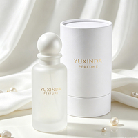 Flacon de parfum en verre transparent rond personnalisable vide de 30 ml, 50 ml, 100 ml avec emballage, flacons de parfum à vaporiser