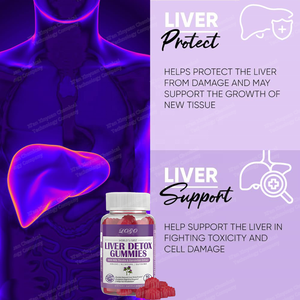 Gomitas de Cardo Mariano con Fibra Dietética para la Desintoxicación del Hígado en Adultos, Limpian el Hígado, Anti-Resaca, Sin Gluten, Veganas - Product Image 3