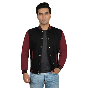 Custom Clothing OEM Manufacturer Tailor Made varsity jackets Private Label Supplier Zipped <b>Ring</b> Spun Cotton Varsity Jacket - Product Image 1