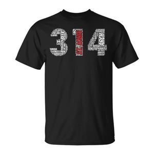 T-shirt St Louis Missouri Pride 314 City Design in cotone nero unisex taglia adulto SML XL XXL - Product Image 1