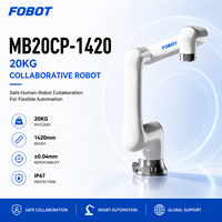 Bras robotique collaboratif FOBOT MB20CP, charge utile de 20 kg, portée de 1420 mm, protection IP67, 6 axes, pour l'entretien de machines CNC et la manutention de matériaux