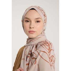 ผ้าพันคอไหมแท้ 100% ลายใบไม้สไตล์วินเทจ ดีไซน์เนอร์ สำหรับทุกฤดู - สีแทน สำหรับงานปาร์ตี้หรือฤดูหนาว ฤดูใบไม้ผลิ ฤดูร้อน ฤดูใบไม้ร่วง - Product Image 2